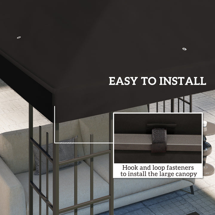 3 x 3(m) Gazebo Frame Replacement - Black