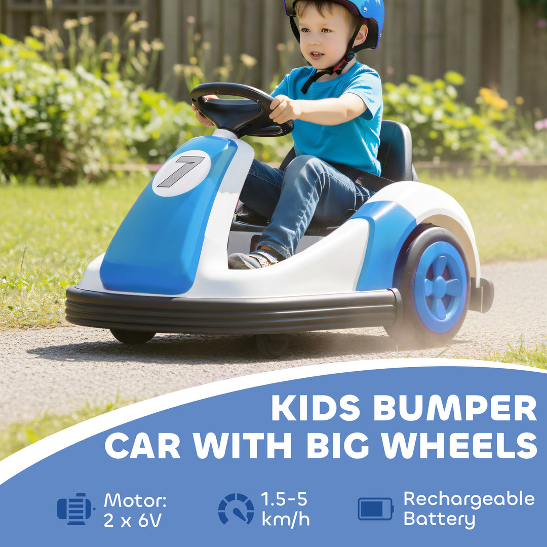 Kids Bumper Car with 360-Degree Rotation, 6V Electric Ride On Car with