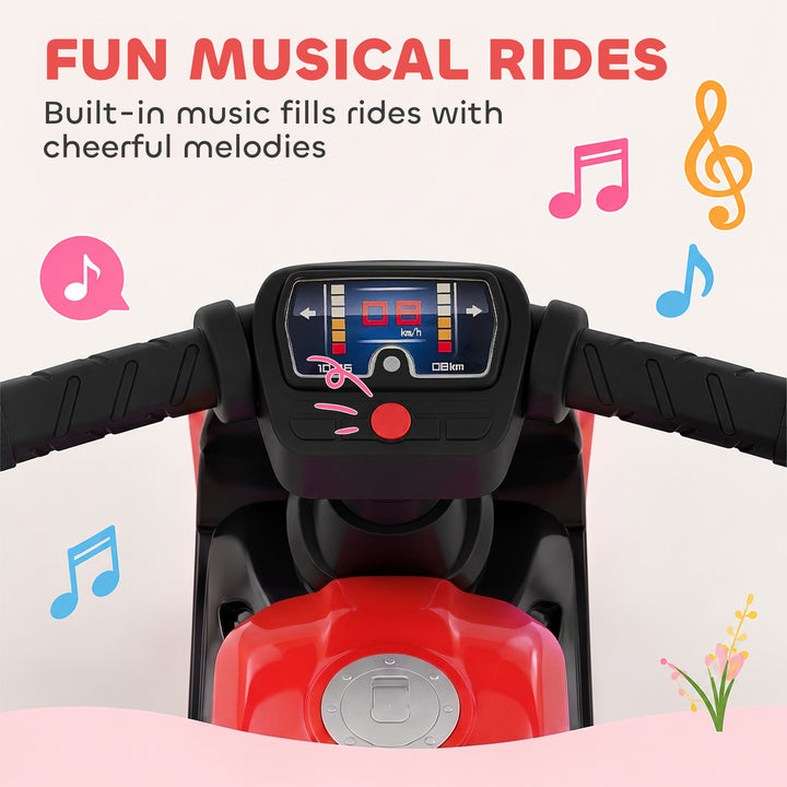 Balance Bike with Music Extra-Wide Wheels Toddler Bike for Boys Girls 