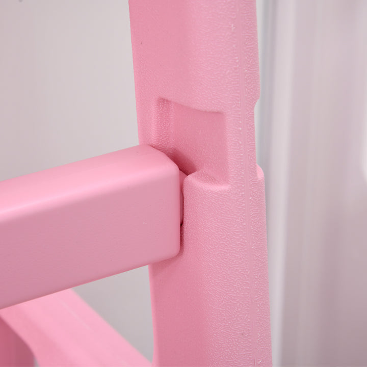 Kids Step Stool, Adjustable Standing Platform, Toddler Kitchen Stool, Pink