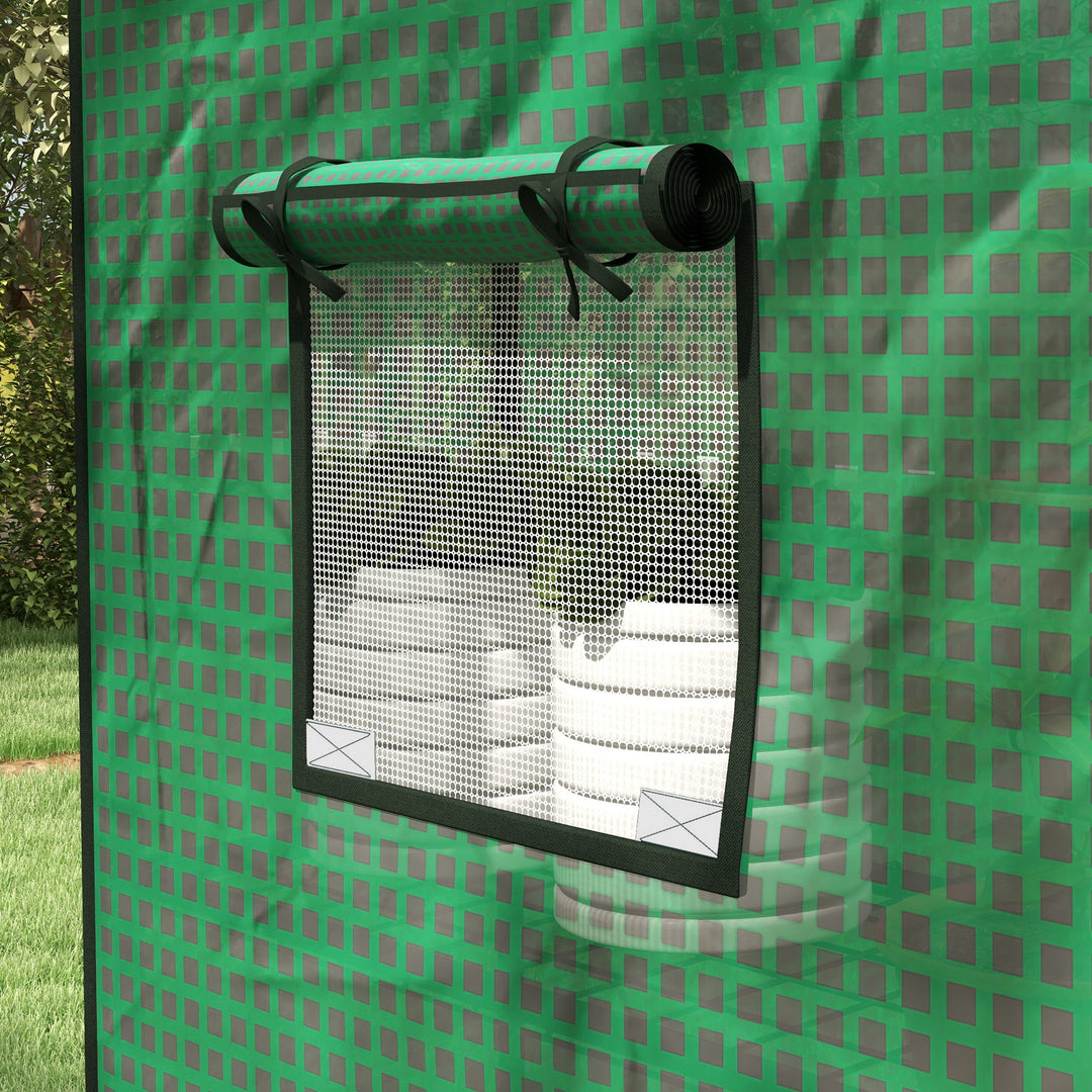 Greenhouse Cover Replacement Walk-in PE Hot House Cover with Roll-up D