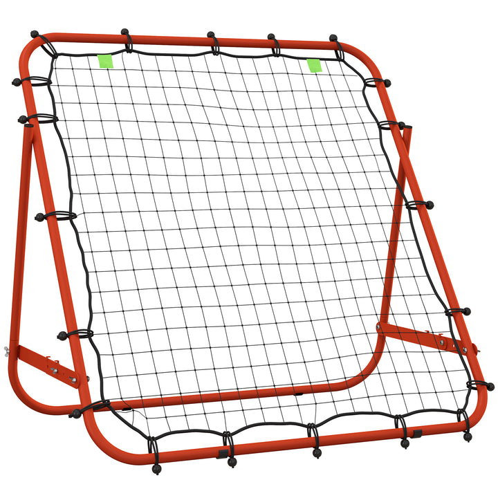 Adjustable Rebounder Net Kickback Target Goal for Teens Adults Training, Red