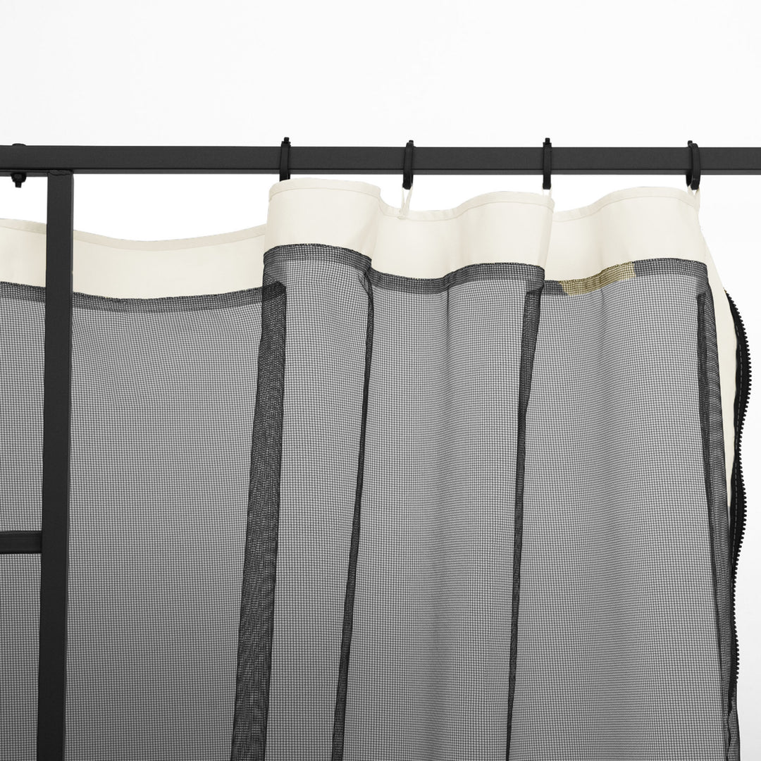 MCL 302 x 207cm Universal Replacement Mesh Sidewall Netting for Gazebos and Canopy Tents, (Sidewall Only) White