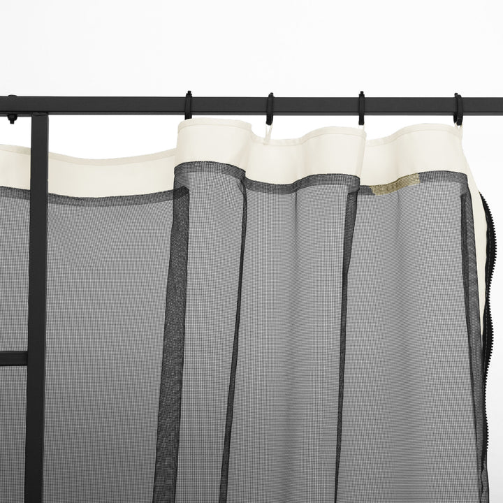 MCL 302 x 207cm Universal Replacement Mesh Sidewall Netting for Gazebos and Canopy Tents, (Sidewall Only) White