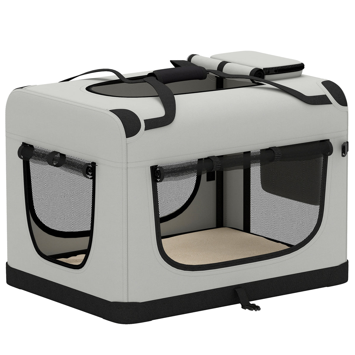 Pet Carrier Bag, Soft-Sided Dog Carrier with Security Buckle Strap