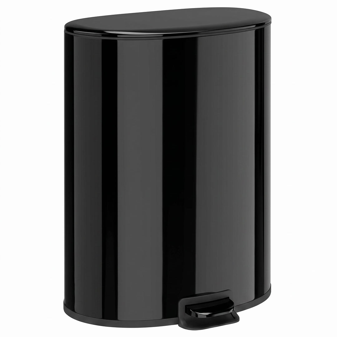 50L Kitchen Pedal Bin, Rubbish Bin with Soft-Close and Stay-Open Lid - Black