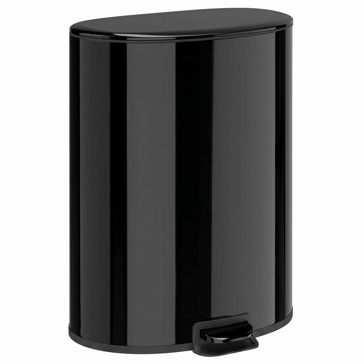 50L Kitchen Pedal Bin, Rubbish Bin with Soft-Close and Stay-Open Lid - Black