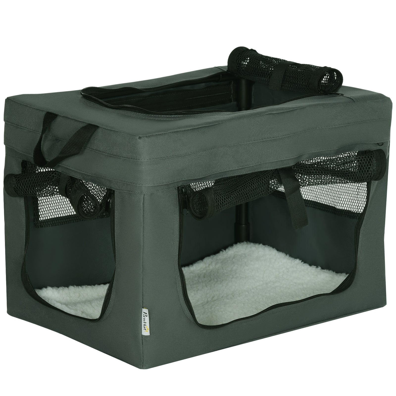48.5cm Pet Carrier, with Cushion, for Miniature Dogs - Grey