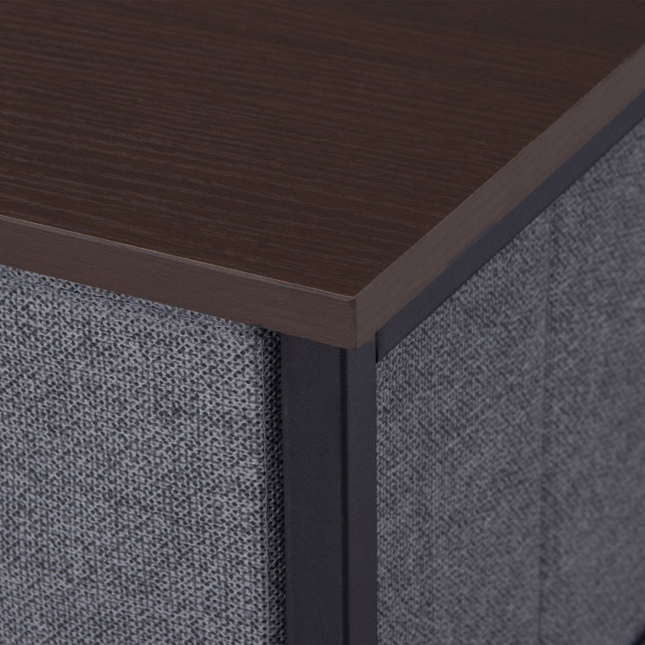 MCL Chest of Drawers with 7 Drawers, Fabric Drawers with Large Storage Space, Drawers Dresser with Metal Frame, Adjustable Feet for Bedroom Living Room, Dark Grey