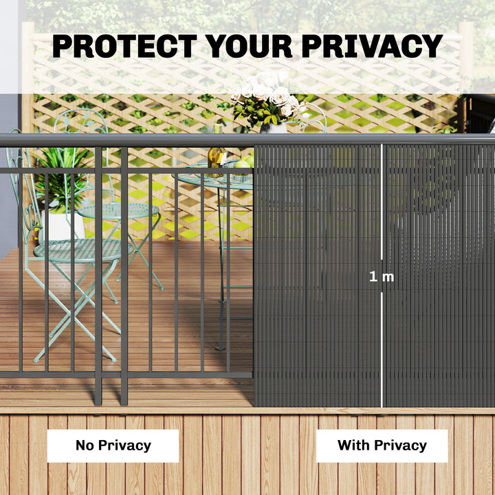 2Pcs Plastic Privacy Screening Fence, 1m x 3 m Waterproof Windbreak Fe