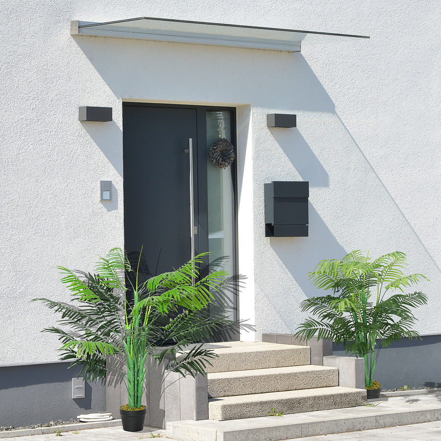 2 Pack Artificial Plant Palm Tree in Pot, Fake Plants for Home Indoor Outdoor Decor, 125cm, Green