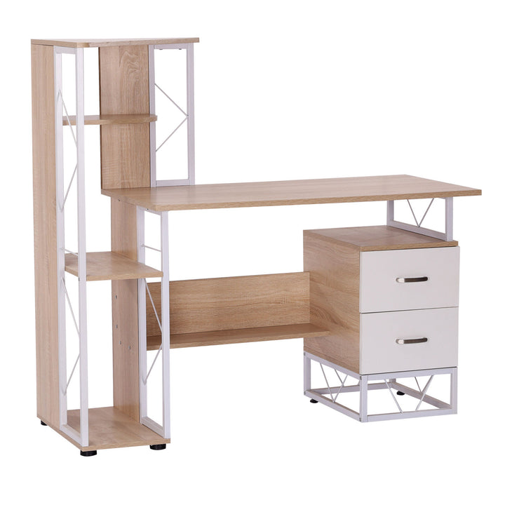 HOMCOM Writing Desk with Drawers and Multi