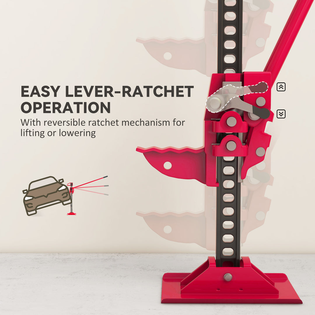 3 Tonne Farm Jack, 33" High Lift Jack for 4x4 Tractors Trucks Agricultural Lifting, Red