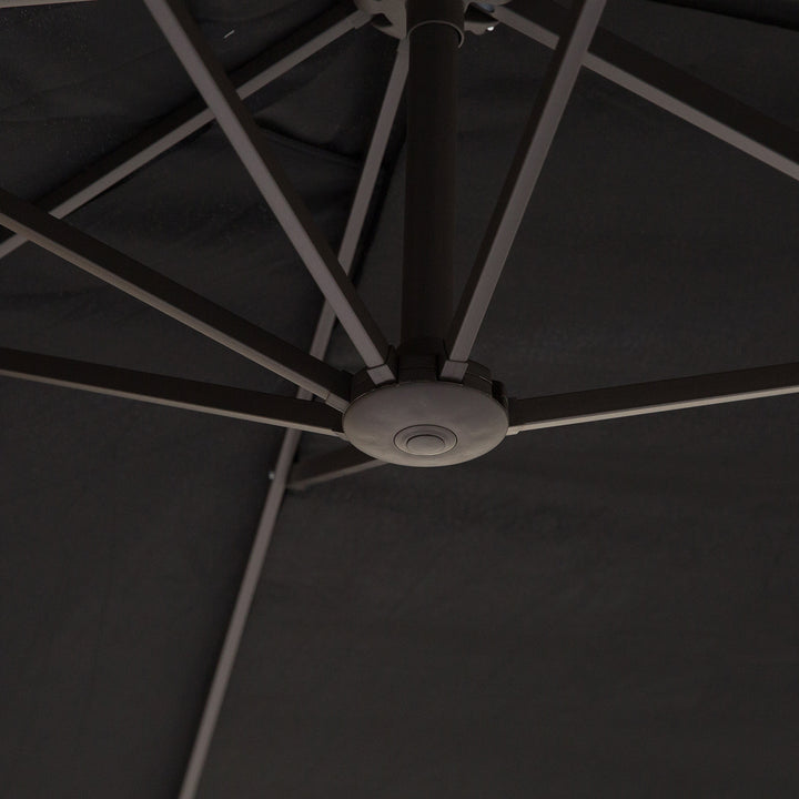 4.6m Double Garden Parasol - Black