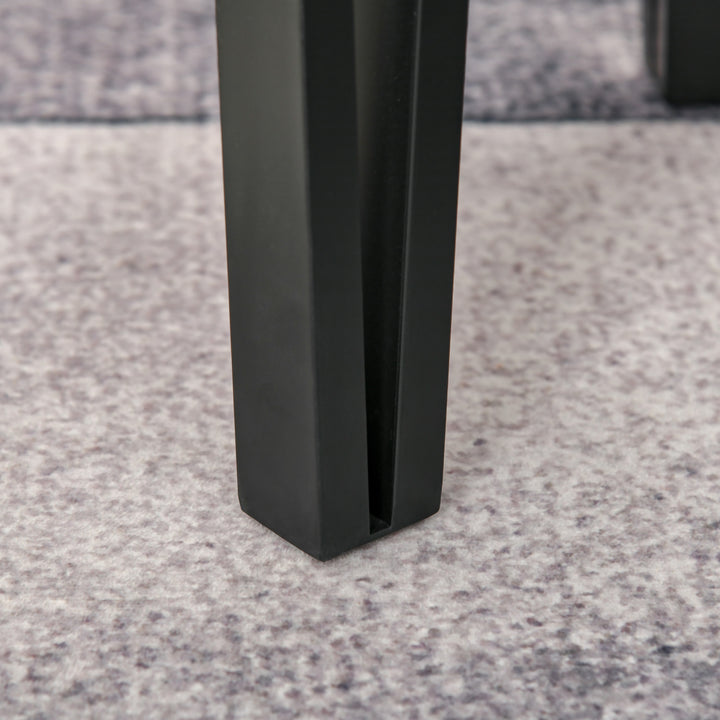 MCL Nest of Tables, Coffee Table Set of 3, Triangle Nesting Tables with Metal Legs, Industrial End Side Table for Living Room, Walnut Wood Grain