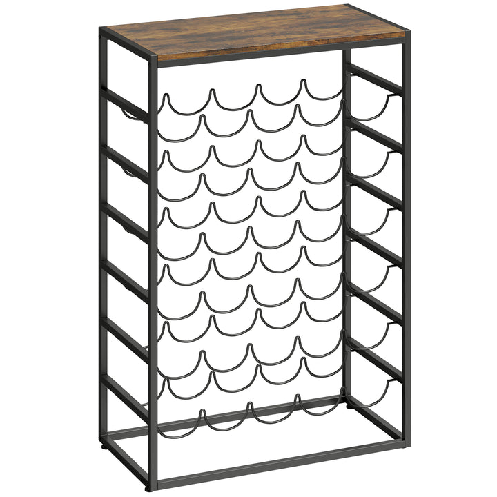 30 Bottles Wine Rack, 6 Tier Free Standing Wine Storage Holder with Wo