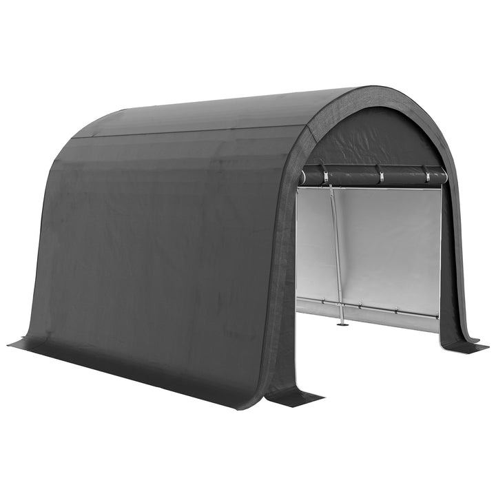 3 x 3(m) Garden Storage Tent, Heavy Duty Outdoor Shed, Waterproof Portable Shed Storage Shelter with Galvanised Steel Frame for Bike, Motorcycle, Garden Tools