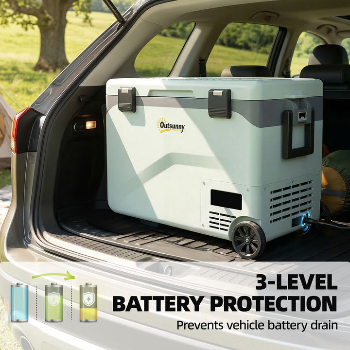 42.5L Compressor Car Fridge Freezer, Camping Refrigerator with App Con