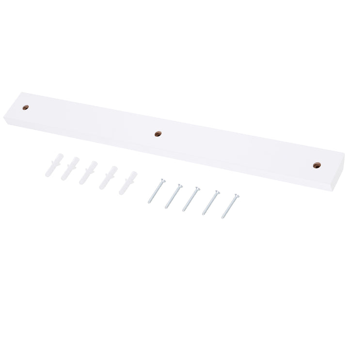 MCL Folding Wall-Mounted Drop-Leaf Table, Convertible Wall Table With Chalkboard and Storage Shelf, Multifunctional Floating Desk for Home Office, White