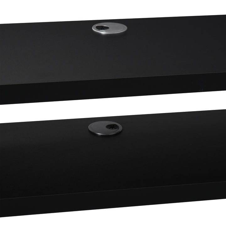 Floating TV Unit, Wall Mounted TV Stand with Open Shelf and 2 Cable Holes, Entertainment Unit for Living Room