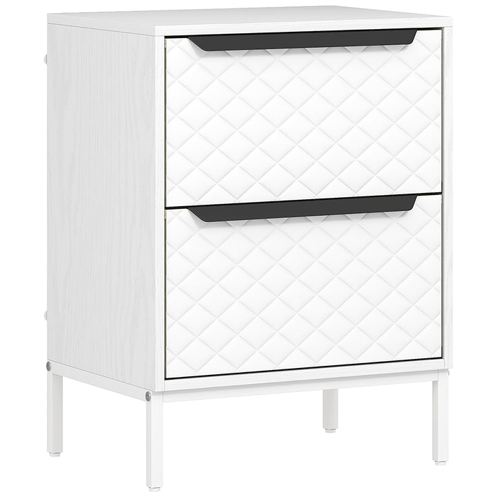 Chest of Drawers, Dresser with 2 Fabric Drawers and Aluminium Handles 