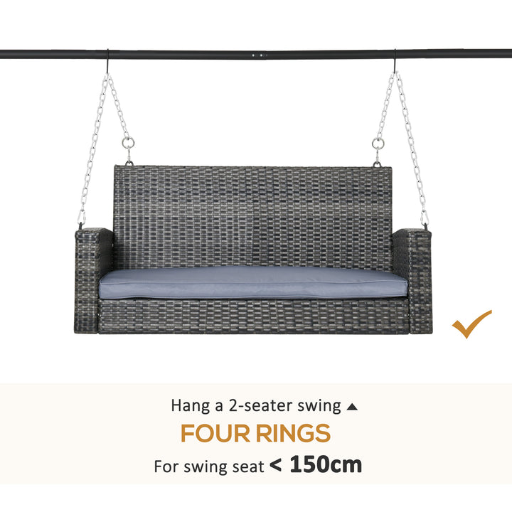Steel Frame Multi-Swing Seat Frame - Black