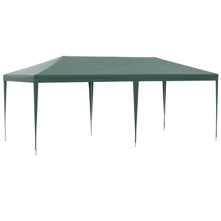 6x3 m Party Tent Gazebo Marquee Outdoor Patio Canopy Shelter with Windows and Side Panels, Green