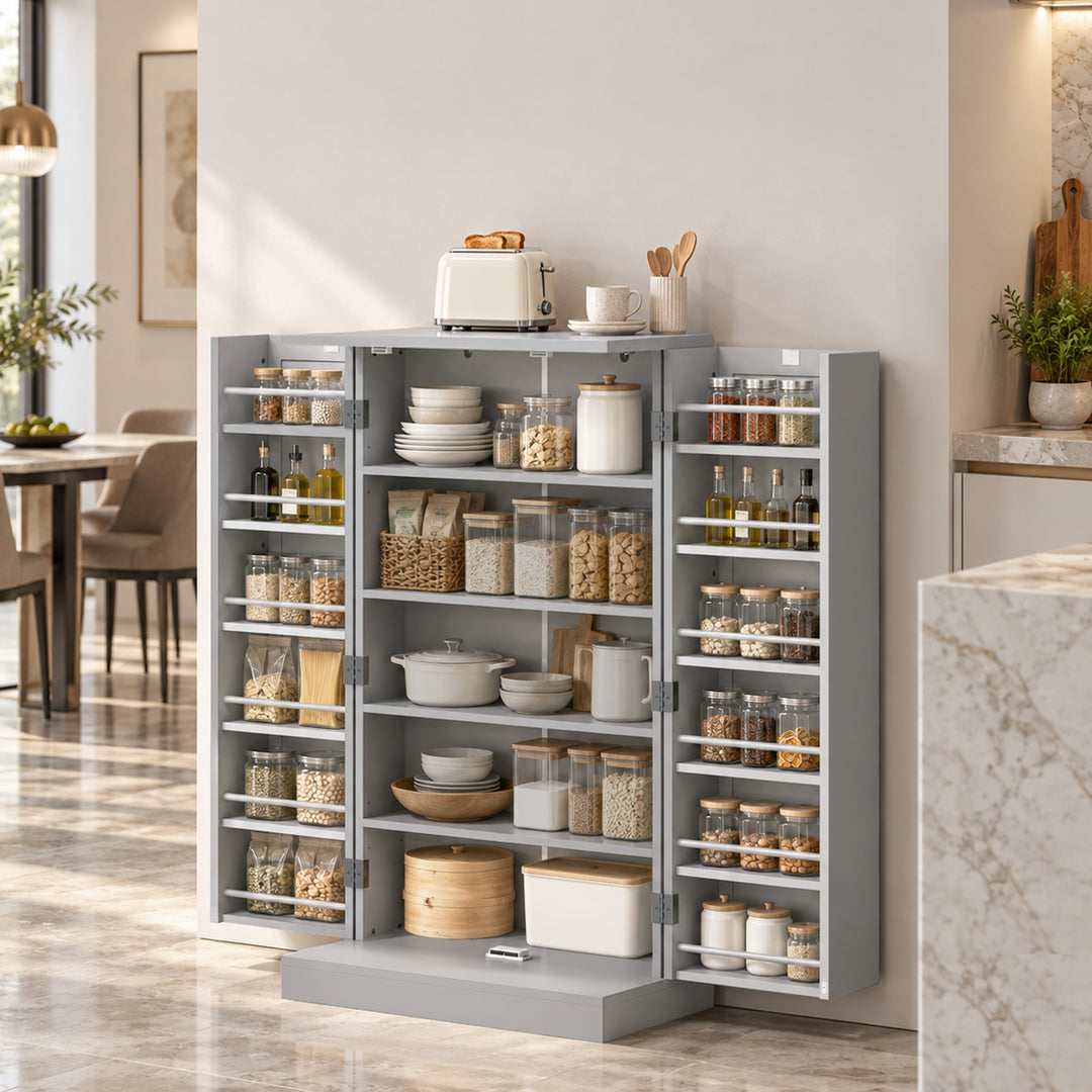 Kitchen Cupboard, Freestanding Multi-Storage Kitchen Pantry Cabinet - view 2