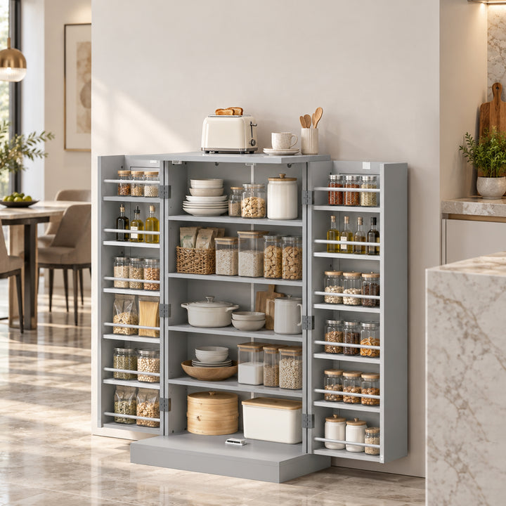 Kitchen Cupboard, Freestanding Multi-Storage Kitchen Pantry Cabinet - view 2