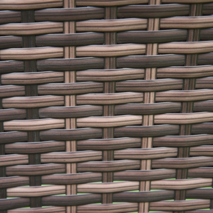 Three-Piece Rattan Chair Set, with Cushions - Brown