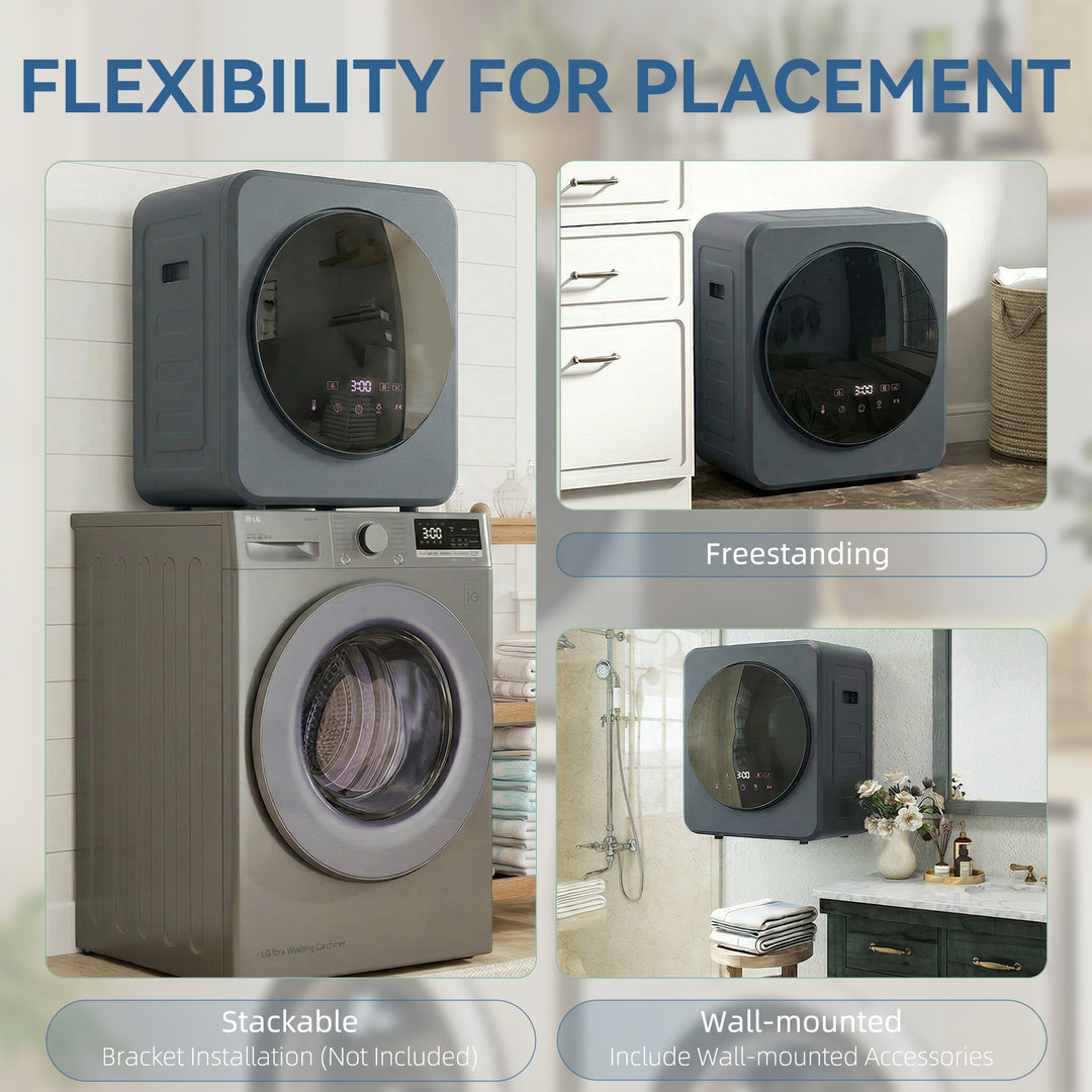 Vented Tumble Dryer, 4 kg Front Tumble Dryer with Stainless Steel Tub,