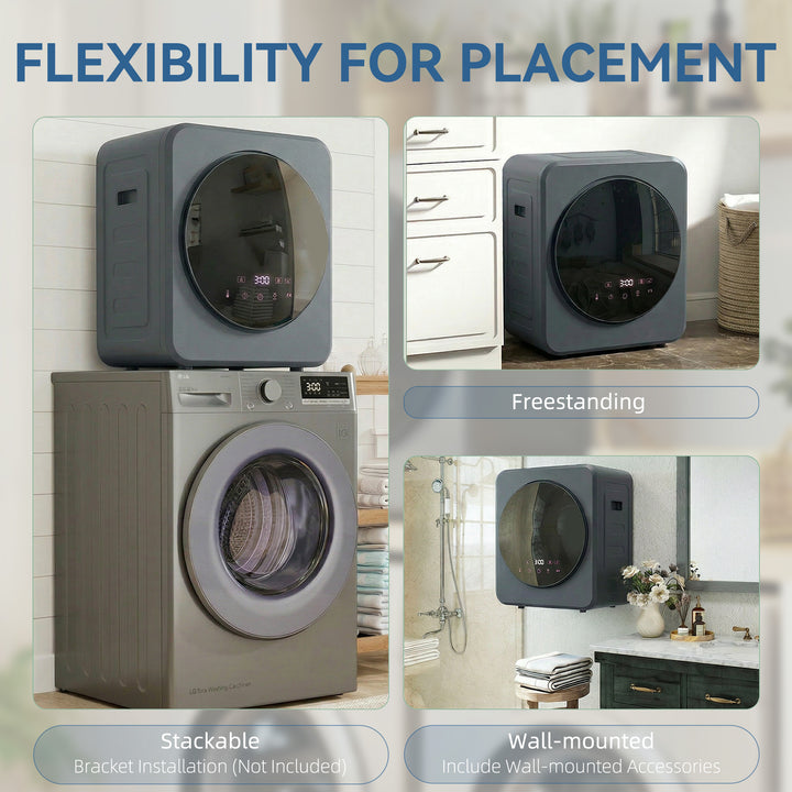 Vented Tumble Dryer, 4 kg Front Tumble Dryer with Stainless Steel Tub,