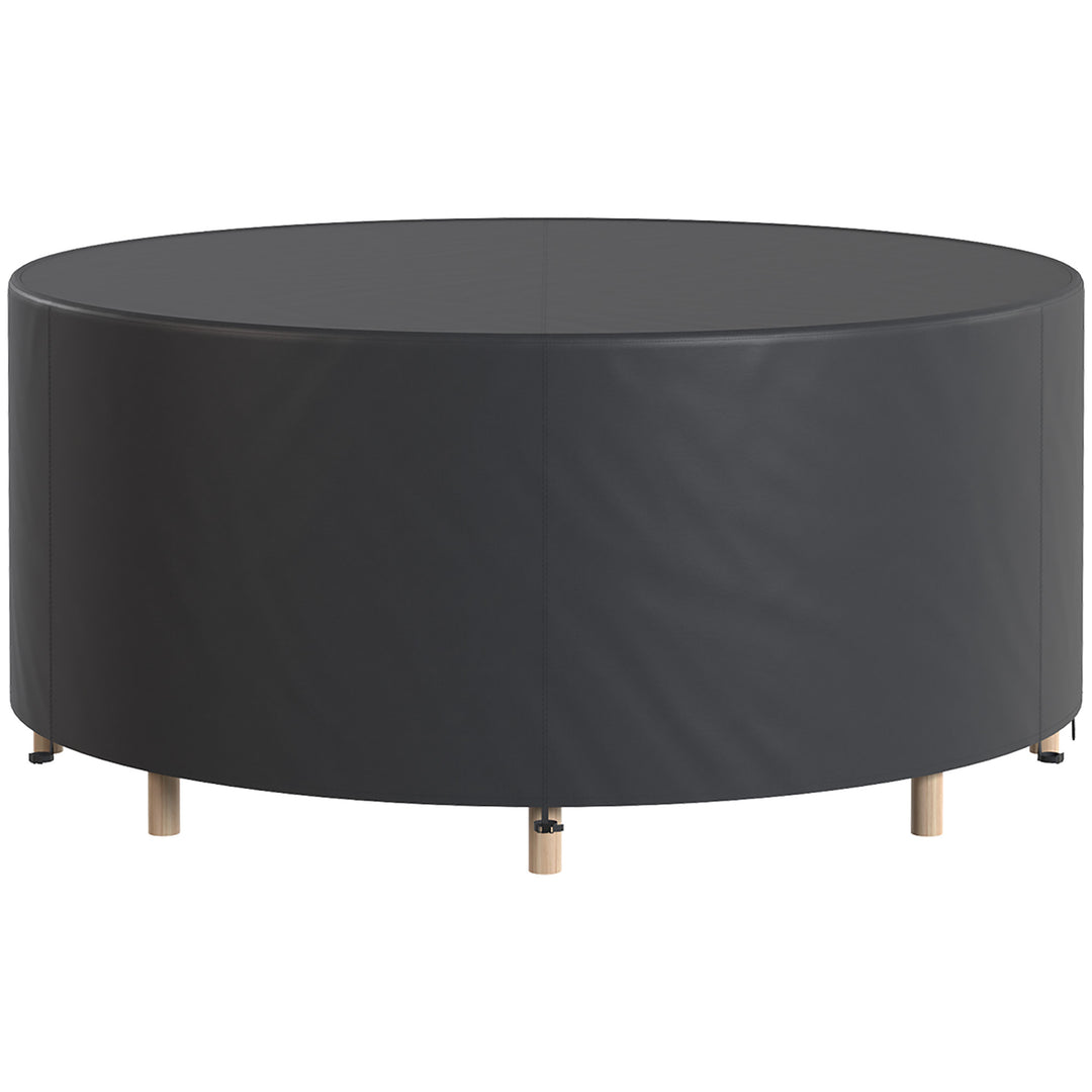 Round Garden Furniture Cover, Waterproof Garden Table Cover, 420D Heav