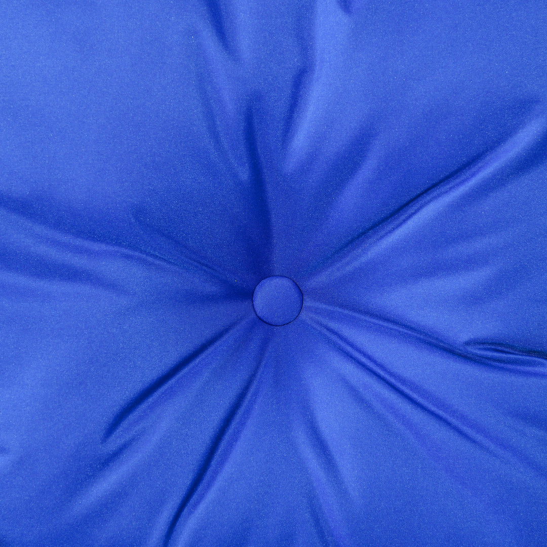 MCL 3 Pieces Rattan Bistro Set, Wicker Garden Furniture Set with Storage Coffee Table and Chairs, Thickened Cushions for Outdoor, Patio, Balcony, Blue