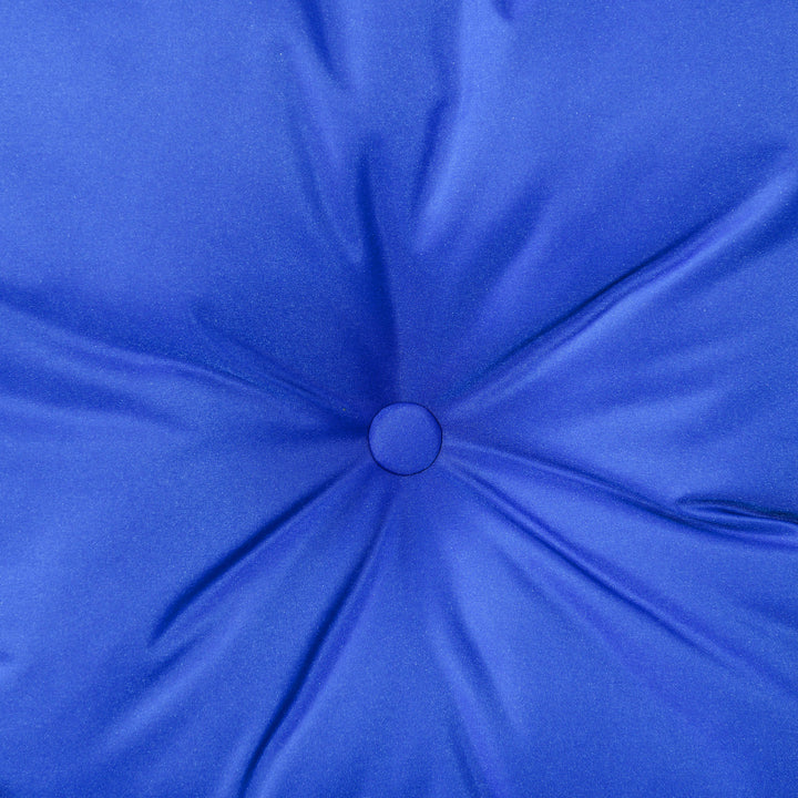 MCL 3 Pieces Rattan Bistro Set, Wicker Garden Furniture Set with Storage Coffee Table and Chairs, Thickened Cushions for Outdoor, Patio, Balcony, Blue