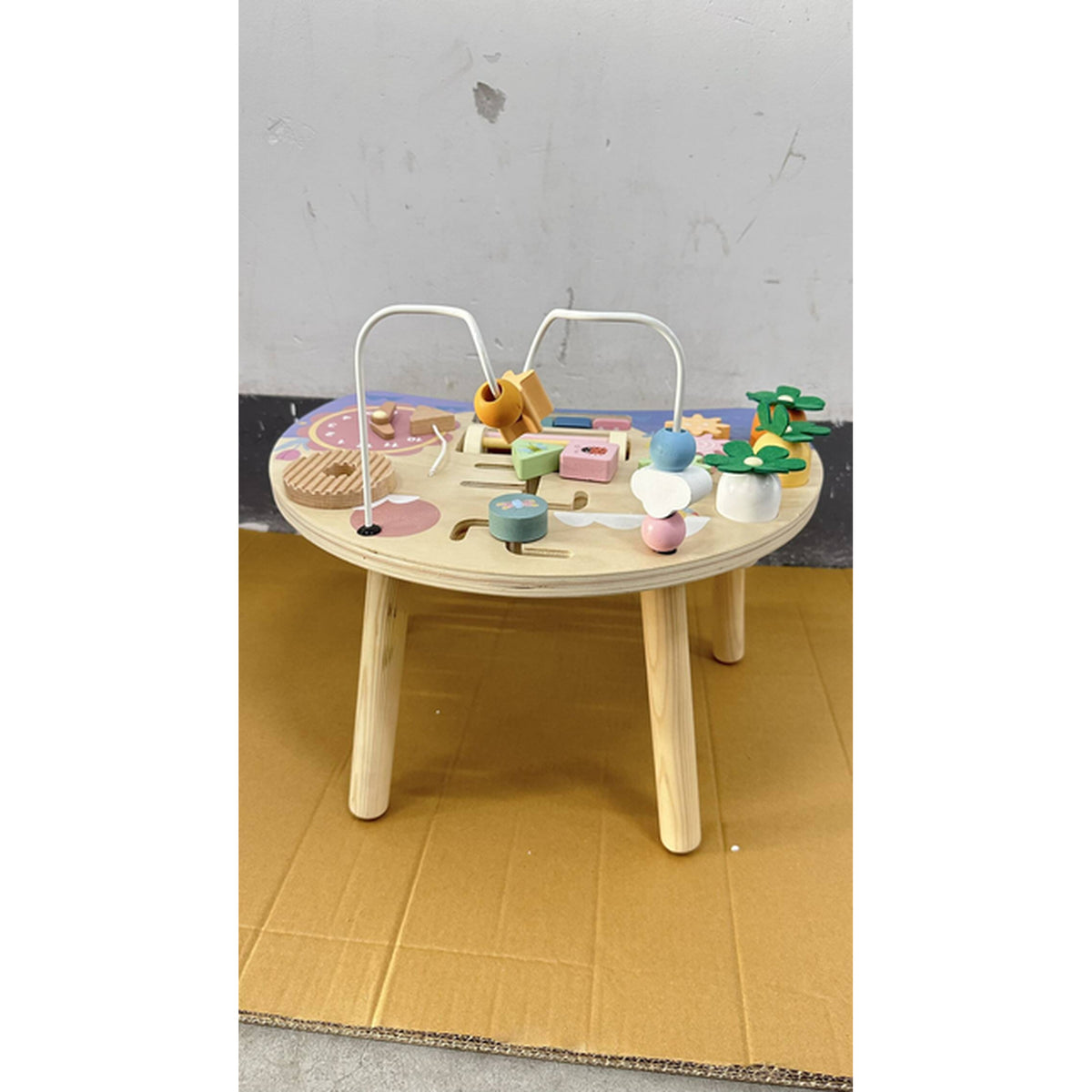 Wooden Baby Activity Table for 1-3 Years, 6-in-1 Montessori Activity - view 2