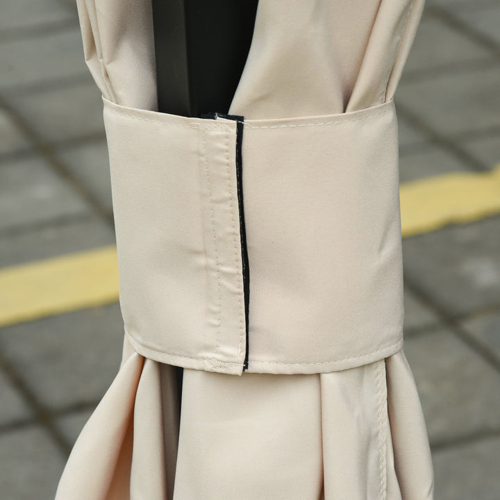 Replacement Gazebo Curtains, 4-Panel Gazebo Side Panels Only, for 3 x 3 (M) Gazebos or Pergolas, Hooks/C-Rings Included, Beige