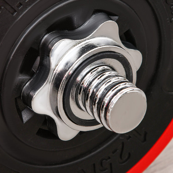 MCL 30KGS 2-In-1 Dumbbell & Barbell Adjustable Set Strength Muscle Exercise Fitness Plate Bar Clamp Rod Home Gym Sports Area