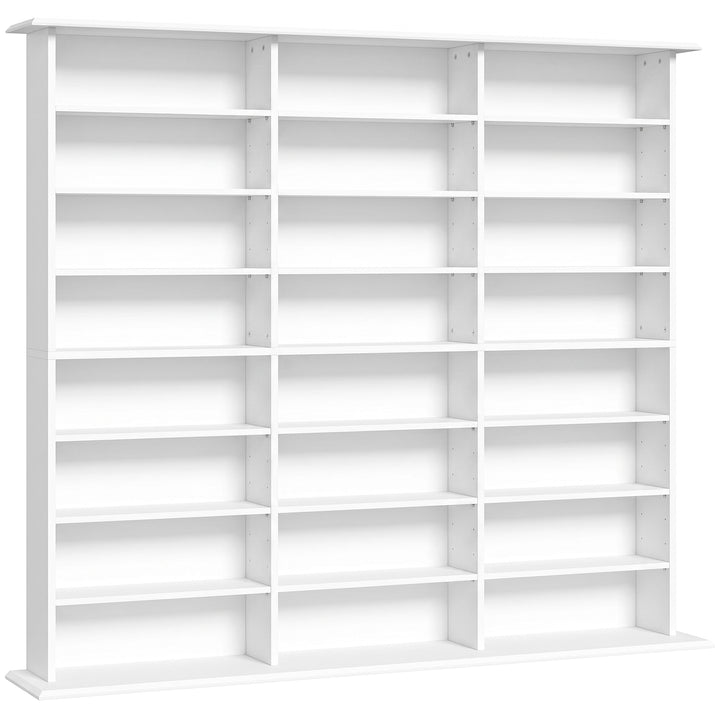 1032 CD/594 DVD Storage Unit, Blu-ray Media Storage Shelf with 24 Comp