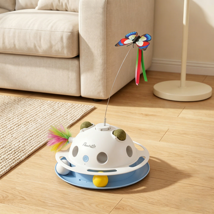 4-in-1 Interactive Cat Toys for Indoor Cats Adult with Spinning Butter