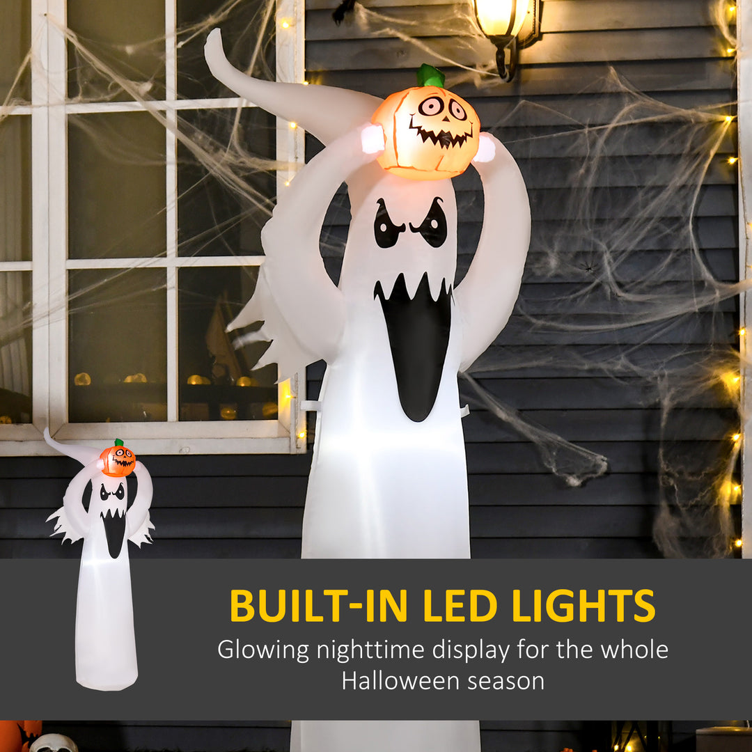 MCL 6FT 1.8m LED Halloween Inflatable Decoration Floating Ghost & Pumpkin Party Outdoors Yard Lawn