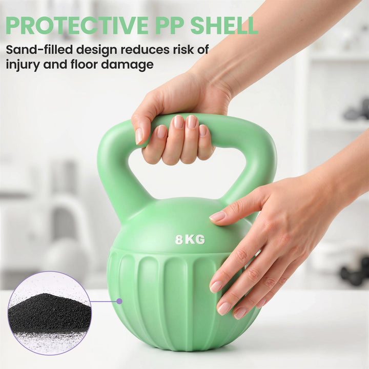 Kettlebell for Strength Training Kettle Bell with Non-Slip Handle 8 kg