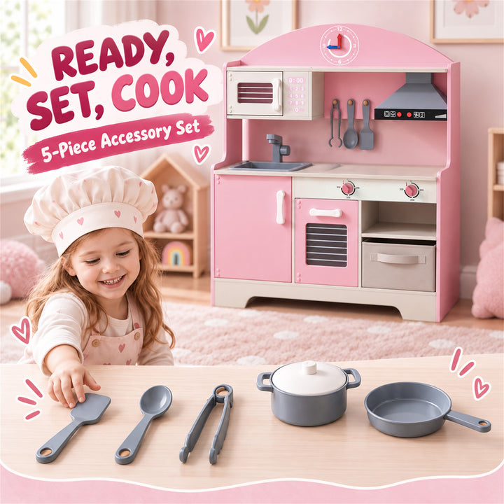 Kids Play Kitchen with Lights &amp; Sounds, Pretend Play Toy set with - view 6