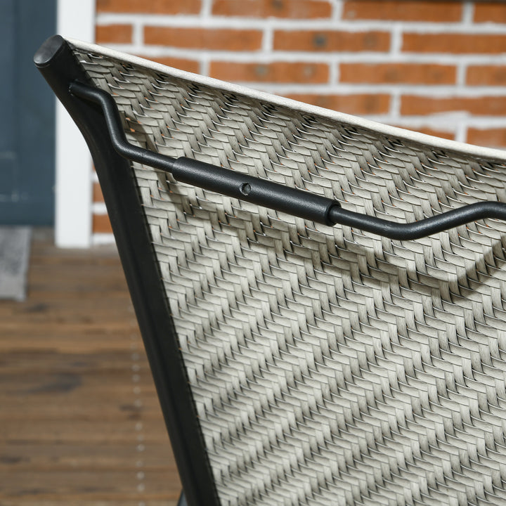 Four-Piece Stacking Rattan Garden Seat Set - Mixed Grey