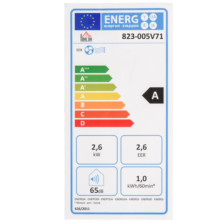 MCL 9000 BTU Air Conditioning Unit, 3-in-1 Portable Air Conditioner, Dehumidifier, Cooling Fan with Remote, LED Display, 2 Speeds, 24H Timer, Window Venting Kit, 28m²