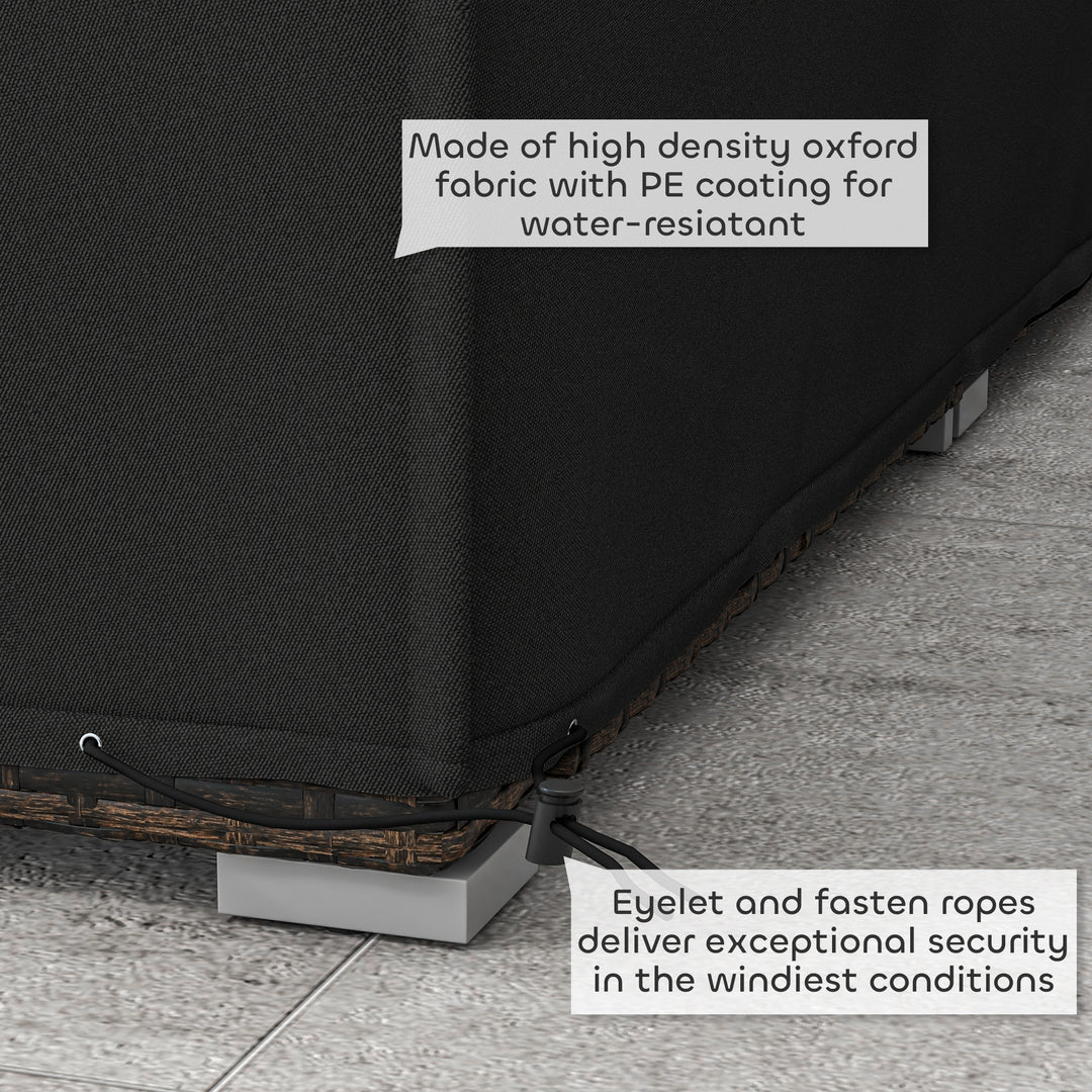 155 x 222cm Waterproof Furniture Cover - Black