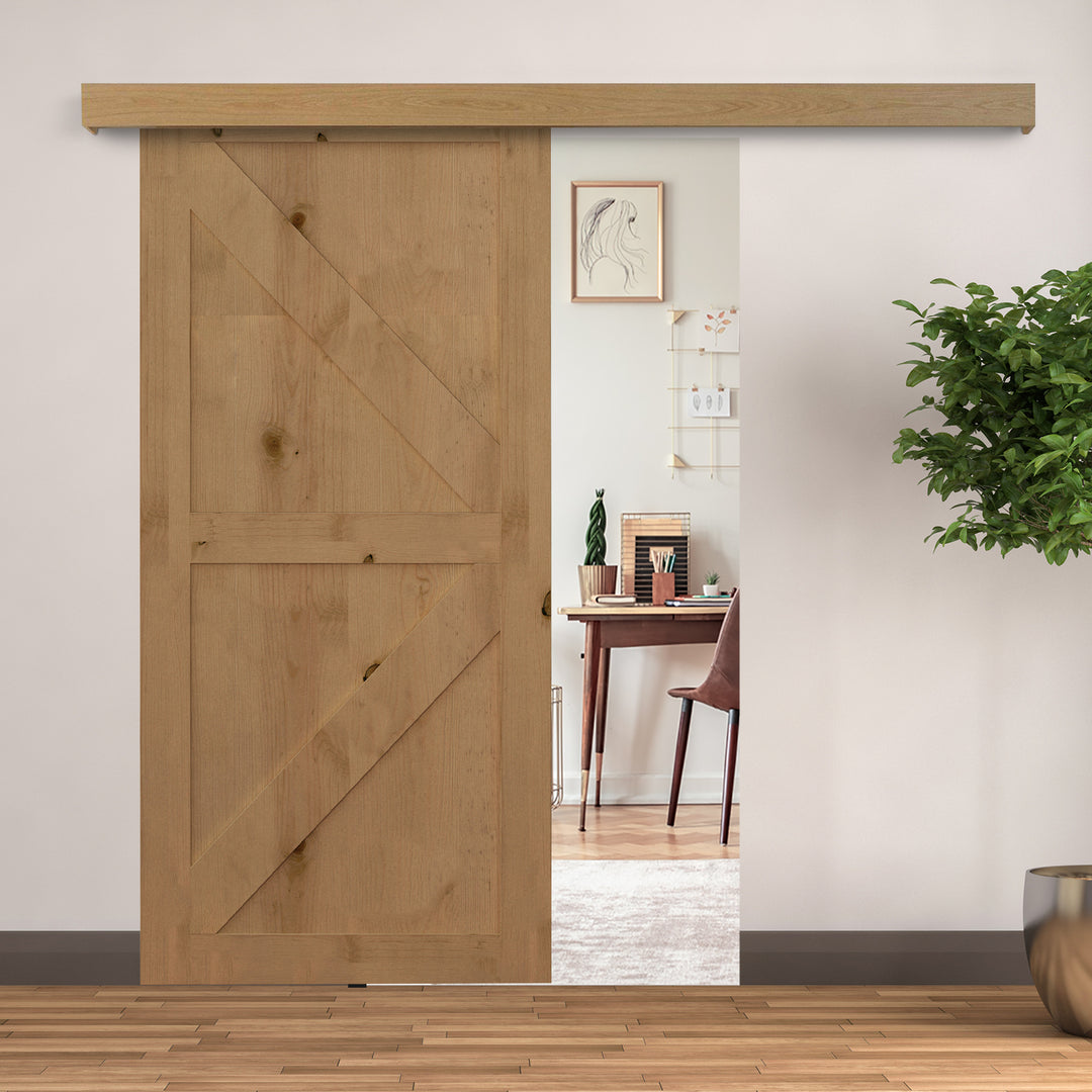 MCL 6.5FT/2000mm Modern Sliding Barn Door Closet Hardware Track Kit Aluminium Track System Unit For Single Wooden Door