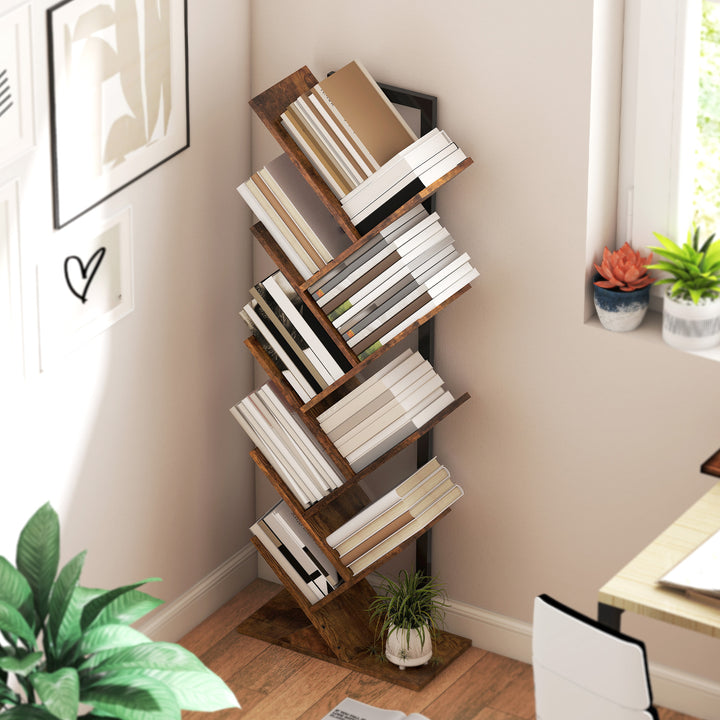 Eight-Section Tree Bookcase - Wood-Effect