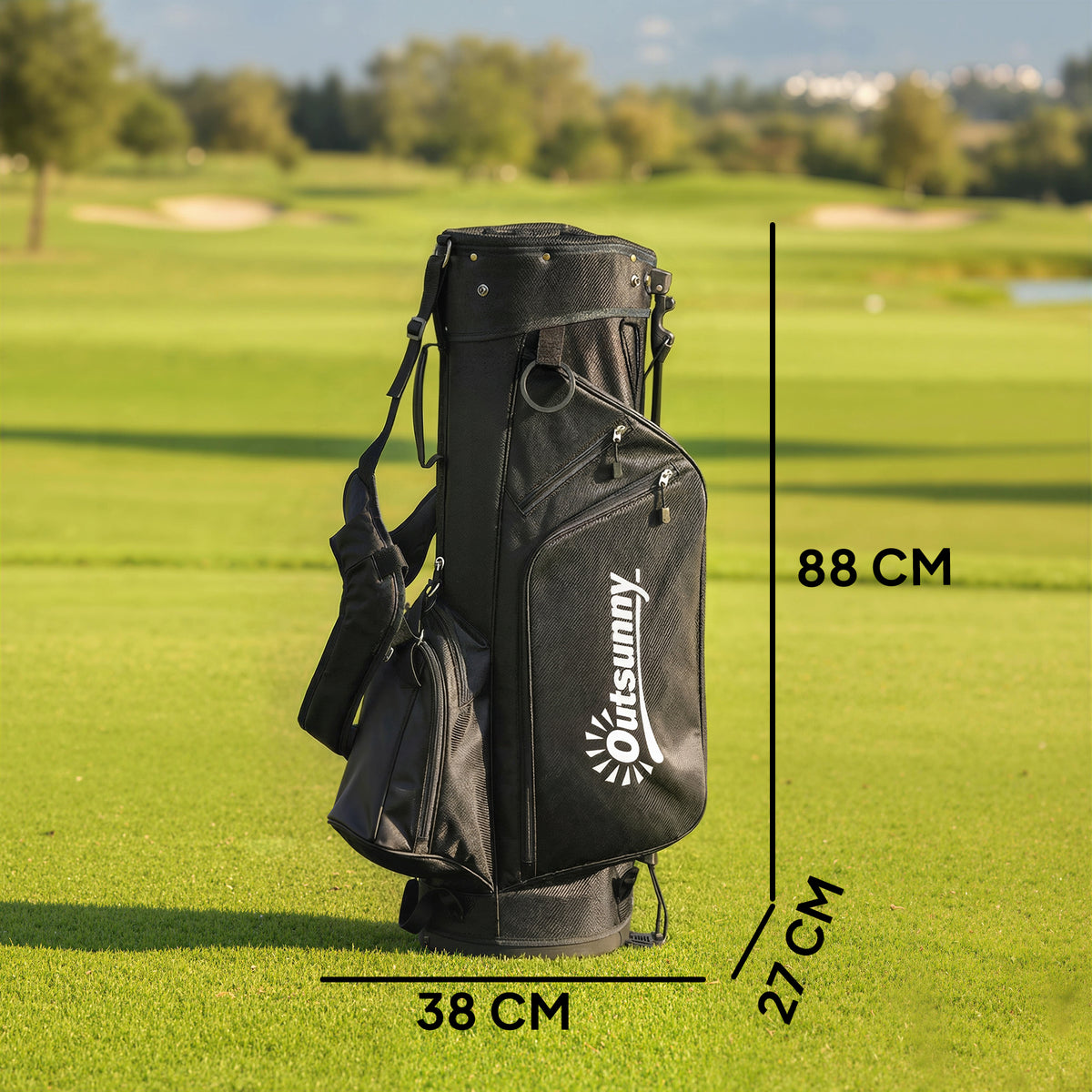 Golf Stand Bag 6 Way Full-Length Dividers, Waterproof Golf Bag with 5 