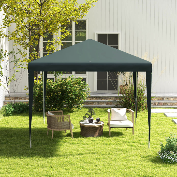 2.7m x 2.7m Garden Gazebo Marquee Party Tent Wedding Canopy Outdoor(Dark Green)
